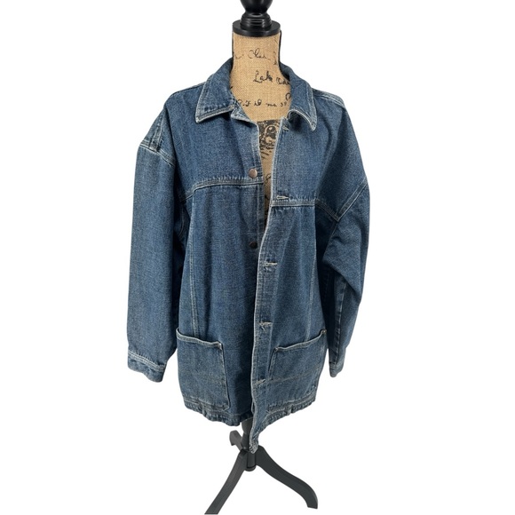 VTG Pelle Pelle Denim Blue Jean Barn Chore Coat Jacket Cotton XL Cabincore Thick